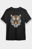 Kaplan Siyah Unisex Tişört T-Shirt - TişörtFabrikası