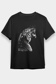 Kaplan Siyah Unisex Tişört T-Shirt - TişörtFabrikası