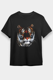 Kaplan Siyah Unisex Tişört T-Shirt - TişörtFabrikası