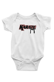 Karate Baskılı Beyaz Unisex Bebek Body - Zıbın