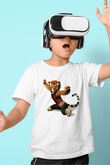 Karate Baskılı Beyaz Unisex Çocuk Tişört