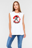 Karate Beyaz Unisex Kolsuz Tişört