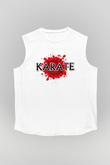 Karate Beyaz Unisex Kolsuz Tişört
