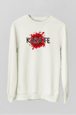 Karate Beyaz Unisex Sweatshirt