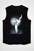 Karate Siyah Unisex Kolsuz Tişört