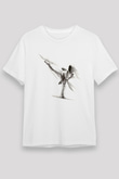 Karate Temalı Baskılı Beyaz Tişört