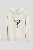 Karate Temalı Beyaz  Unisex Hoodie