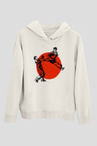 Karate Temalı Beyaz  Unisex Hoodie