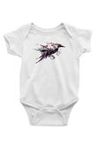 Karga Baskılı Beyaz Unisex Bebek Body - Zıbın