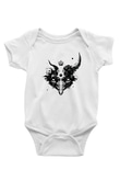 Karga Baskılı Beyaz Unisex Bebek Body - Zıbın