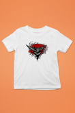 Karga Baskılı Beyaz Unisex Beyaz Çocuk Tişört - Tshirt