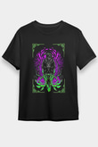 Karga Baskılı Unisex Siyah Tişört - Tshirt