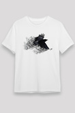 Karga Unisex Baskılı Beyaz Tişört - Tshirt