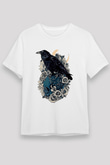 Karga Unisex Baskılı Beyaz Tişört - Tshirt