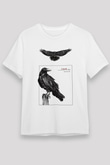 Karga Unisex Baskılı Beyaz Tişört - Tshirt