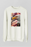 Kartal Beyaz Unisex Sweatshirt