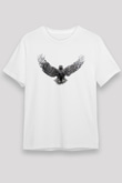 Kartal Beyaz Unisex Tişört T-Shirt - TişörtFabrikası