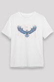 Kartal Beyaz Unisex Tişört T-Shirt - TişörtFabrikası