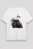 Kartal Beyaz Unisex Tişört T-Shirt - TişörtFabrikası