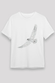 Kartal Beyaz Unisex Tişört T-Shirt - TişörtFabrikası