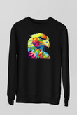 Kartal Siyah Unisex Sweatshirt