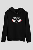 Kasap Siyah Unisex Kapüşonlu Sweatshirt