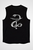 Kasede Hygieia Baskılı Unisex Kolsuz Siyah Tişört - Tshirt