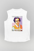 Katherine Johnson Baskılı Unisex Kolsuz Beyaz Tişört - Tshirt