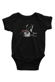 Kavinsky Baskılı Unisex Siyah Bebek Body - Zıbın