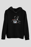 Kavinsky Baskılı Unisex Siyah Hoodie