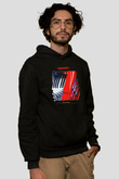 Kavinsky Baskılı Unisex Siyah Hoodie