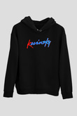 Kavinsky Baskılı Unisex Siyah Hoodie