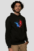 Kavinsky Baskılı Unisex Siyah Hoodie