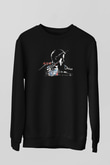 Kavinsky Baskılı Unisex Siyah Sweatshirt