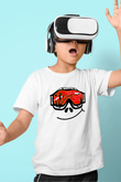 Kayak Baskılı Unisex Beyaz Çocuk Tişört - Tshirt