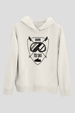 Kayak Baskılı Unisex Ekru Hoodie