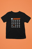 Kayak - Ski Baskılı Unisex Siyah Çocuk Tİşörtü - Tshirt