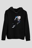 Kayak - Ski Baskılı Unisex Siyah Hoodie
