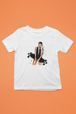 Kaykay Baskılı Unisex Beyaz Çocuk Tişört - Tshirt