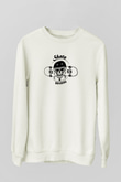 Kaykay Baskılı Unisex Ekru Sweatshirt