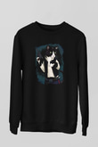Kedi Siyah Unisex Sweatshirt
