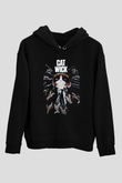 Kedi WickSiyah  Unisex Hoodie