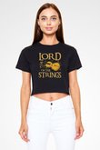 Kemancı Siyah  Crop Top Tişört