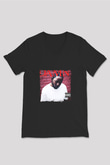 Kendrick Lamar Baskılı Unisex Siyah V Yaka Tişört