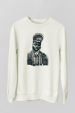 Khalid Baskılı Beyaz Unisex Sweatshirt