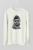 Khalid Baskılı Beyaz Unisex Sweatshirt