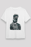 Khalid Baskılı Unisex Beyaz Tişört - Tshirt