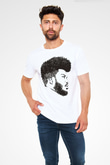 Khalid Baskılı Unisex Beyaz Tişört - Tshirt