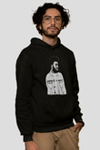 Khalid Baskılı Unisex Siyah Hoodie