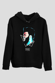 Khalid Baskılı Unisex Siyah Hoodie